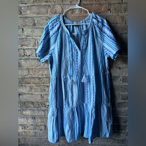 Blue Striped Women's Dress